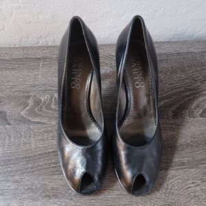 FRANCO SARTO Women's Shoes Leather Size 8 1/2 M Black